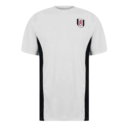 White - Front - Fulham FC Unisex Adult T-Shirt