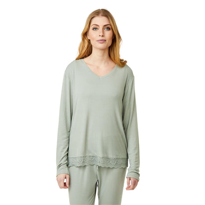 Iceberg Green - Pack Shot - CCDK Copenhagen Womens-Ladies Mayla Long-Sleeved T-Shirt