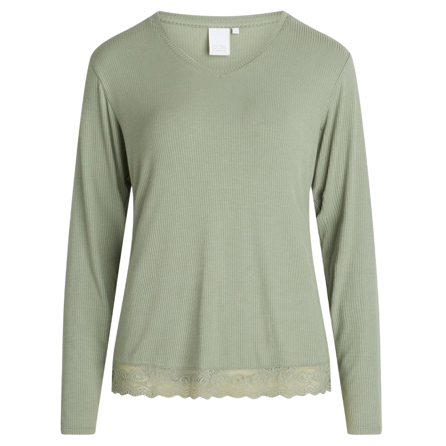 Iceberg Green - Front - CCDK Copenhagen Womens-Ladies Mayla Long-Sleeved T-Shirt