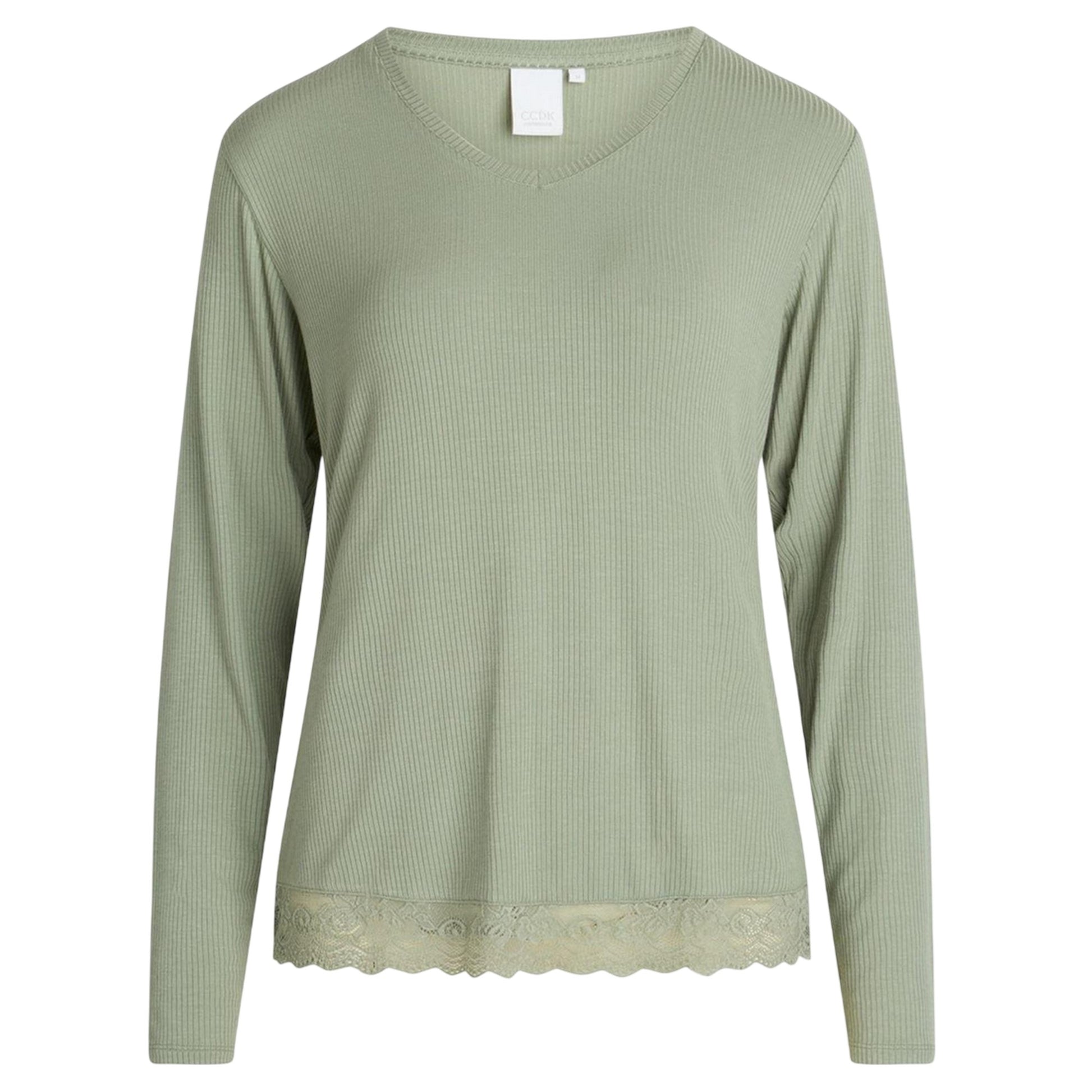 Iceberg Green - Front - CCDK Copenhagen Womens-Ladies Mayla Long-Sleeved T-Shirt