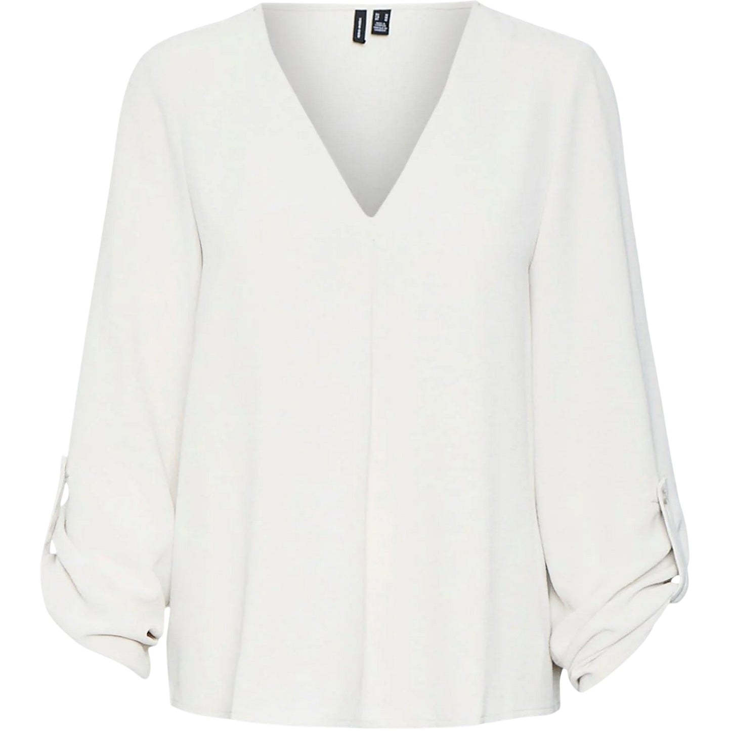 Pumice Stone - Front - Vero Moda Womens-Ladies V Neck Long-Sleeved Blouse