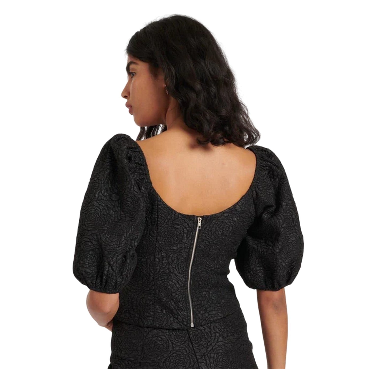 Black - Lifestyle - Nobody´s Child Womens-Ladies Sweetheart Regular Puff Sleeve Mini Dress