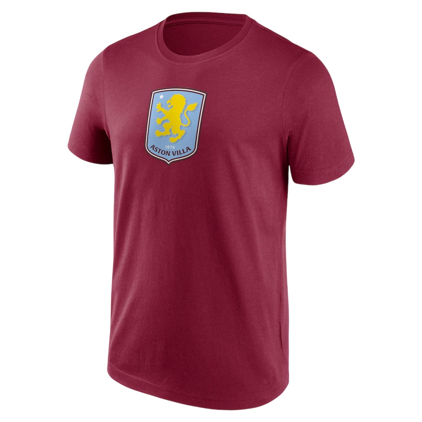 Claret - Front - Aston Villa FC Mens Essential Crest T-Shirt