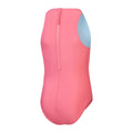 Pink-Blue - Back - Speedo Girls Hydrasuit One Piece Swimsuit