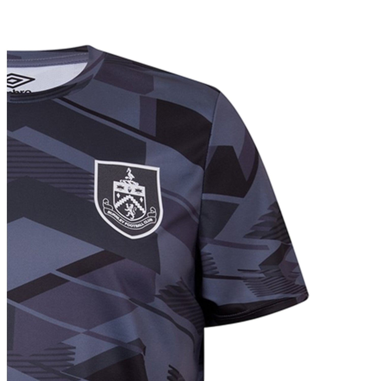 Carbon-Grisaille-Black - Side - Umbro Mens Wu Ju Burnley FC Crew Neck T-Shirt