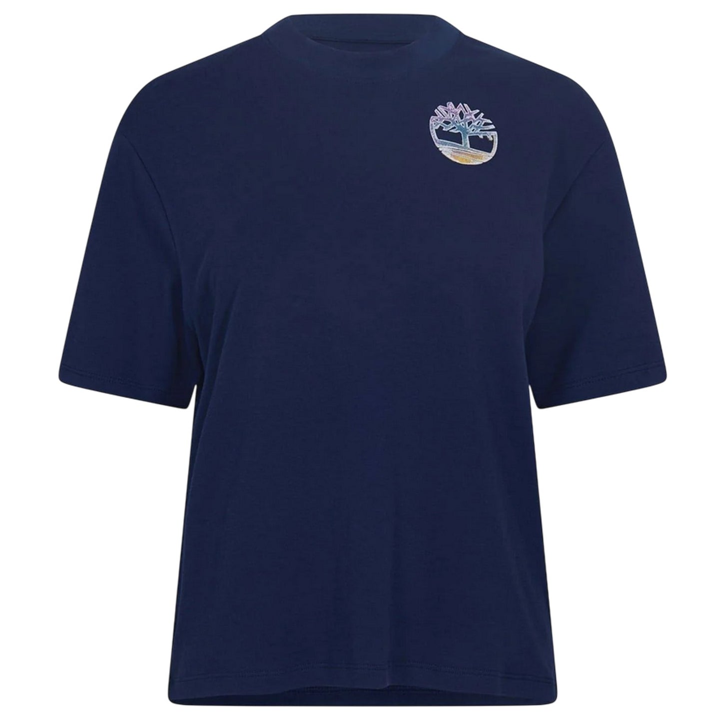 Peacoat - Front - Timberland Womens-Ladies Logo Crew Neck T-Shirt