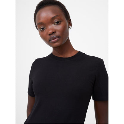 Black - Back - French Connection Womens-Ladies Striped Crew Neck T-Shirt
