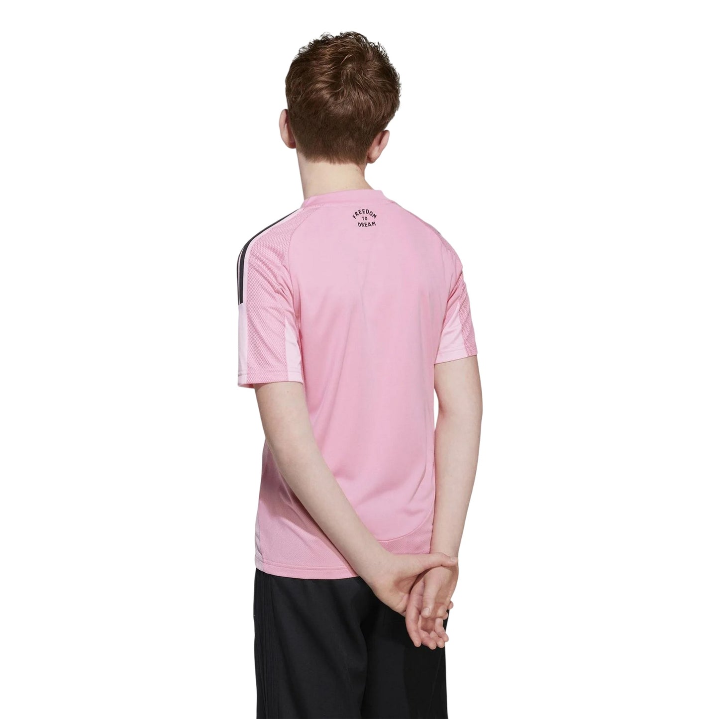 Pink-Black - Side - Inter Miami CF Childrens-Kids Adidas Home Jersey