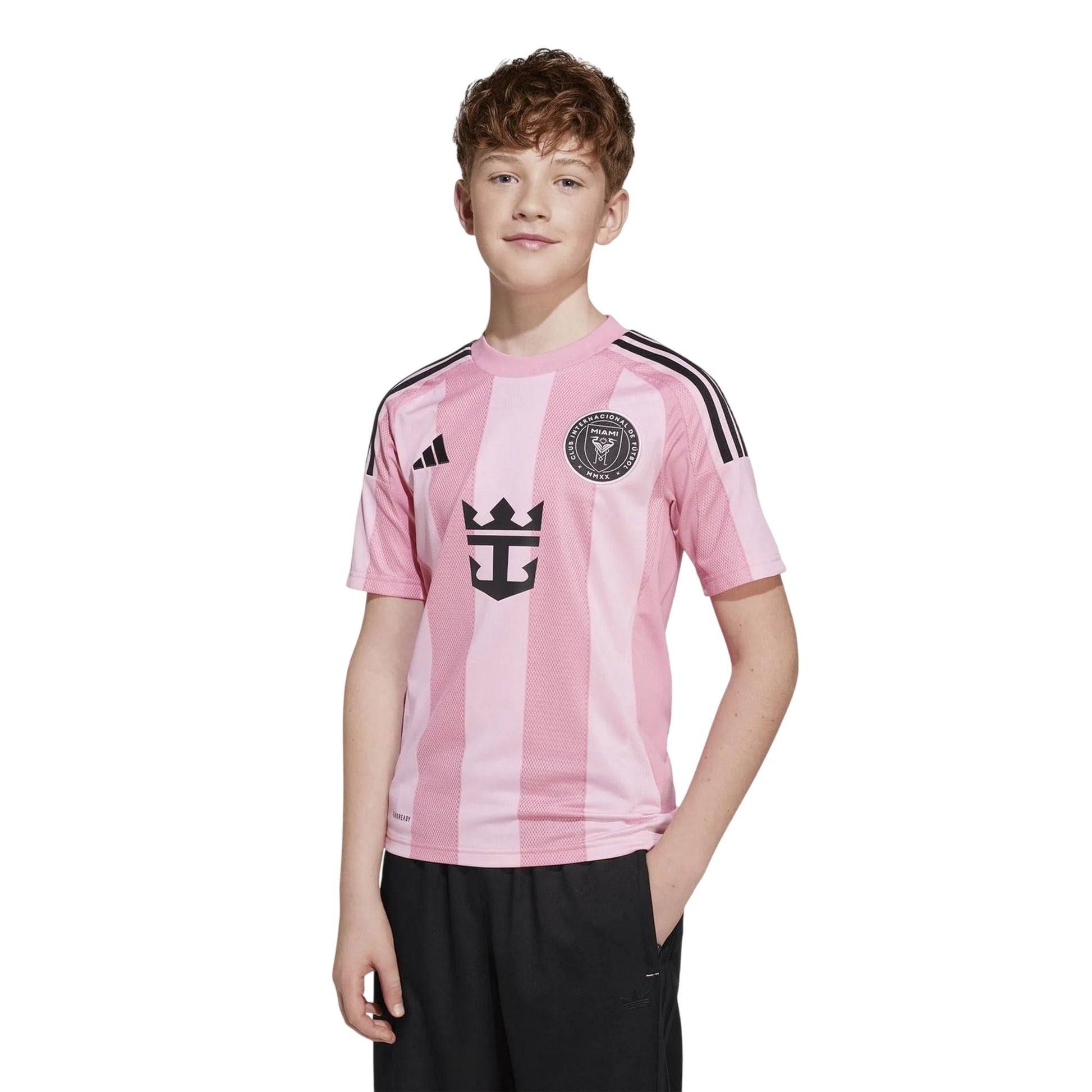 Pink-Black - Lifestyle - Inter Miami CF Childrens-Kids Adidas Home Jersey
