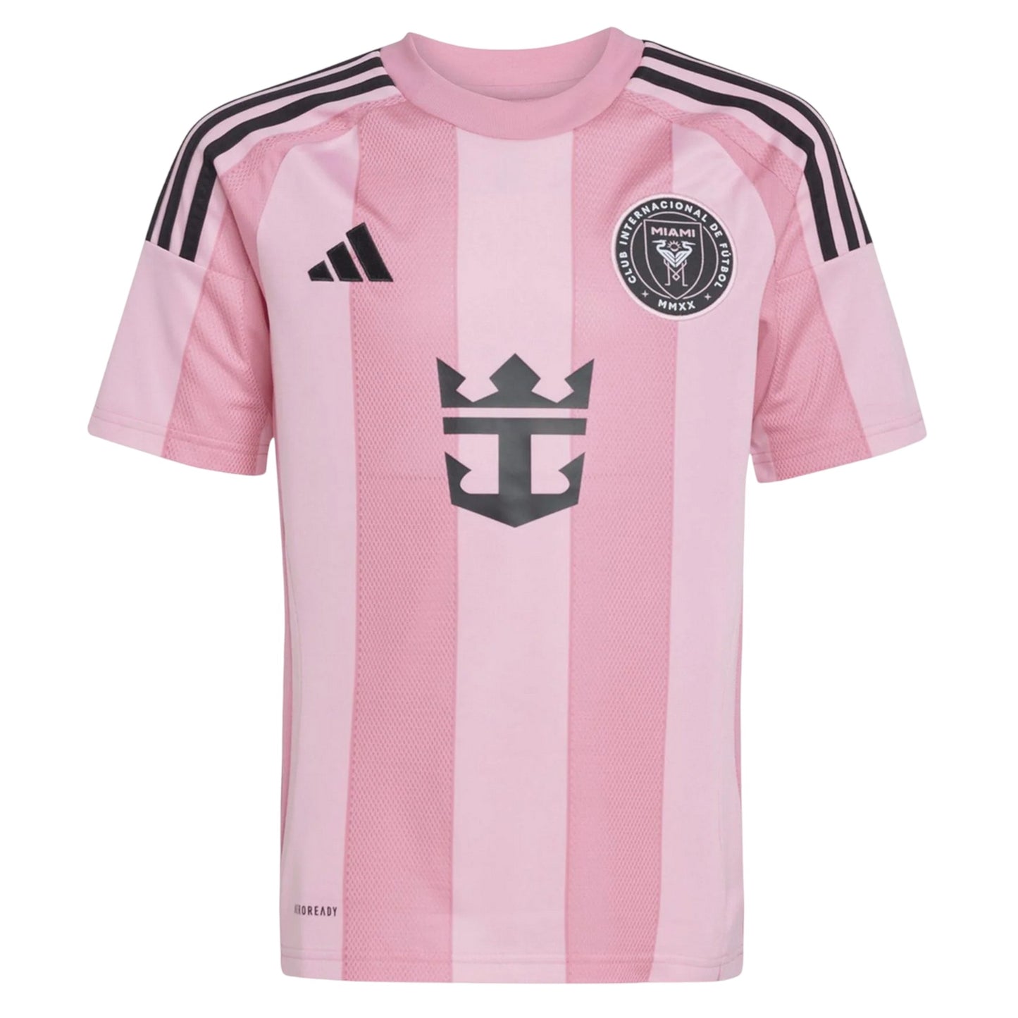 Pink-Black - Front - Inter Miami CF Childrens-Kids Adidas Home Jersey