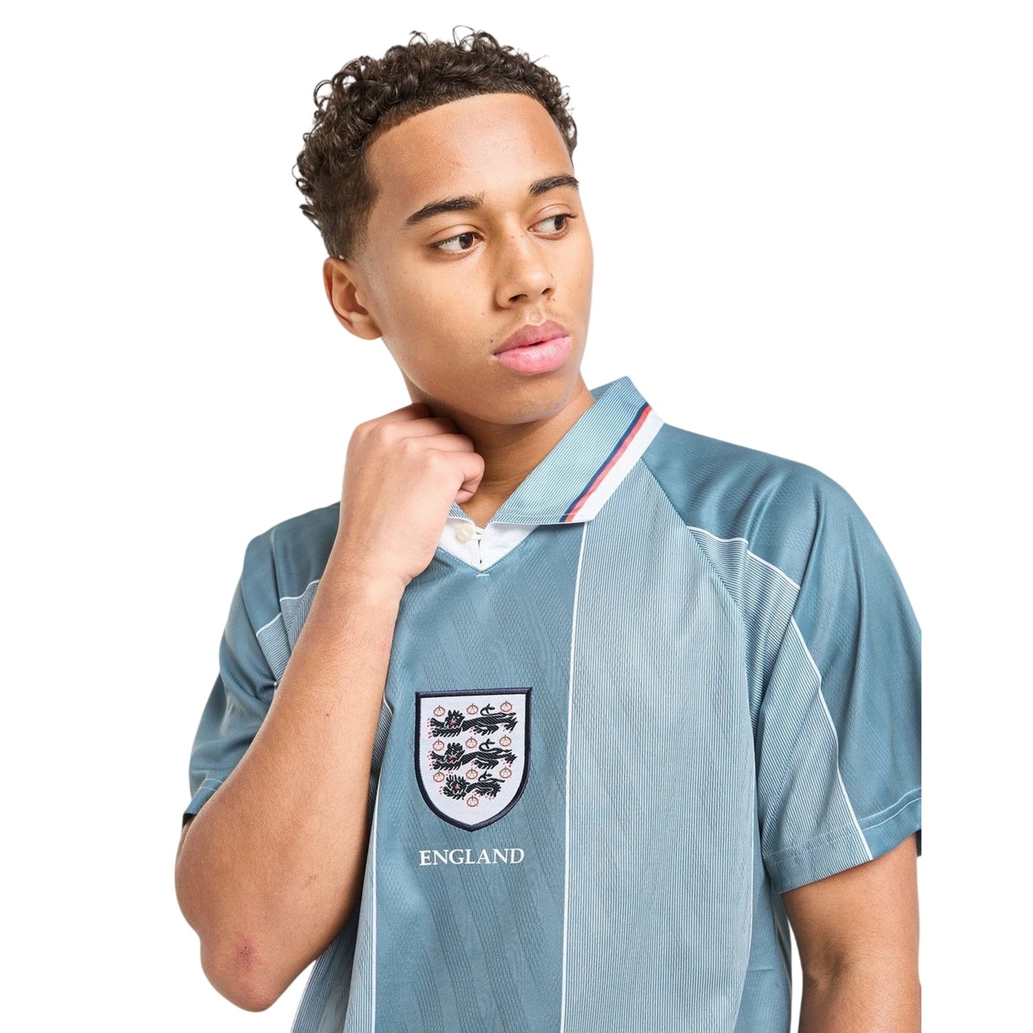 Grey-White - Side - Score Draw Mens England Cricket Away Jersey