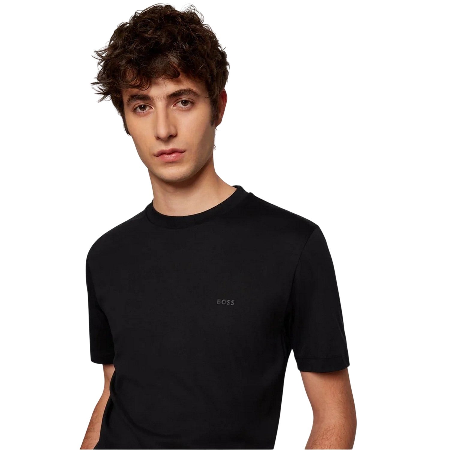 Black - Side - Boss Mens Hbb Thompson Tonal Logo T-Shirt