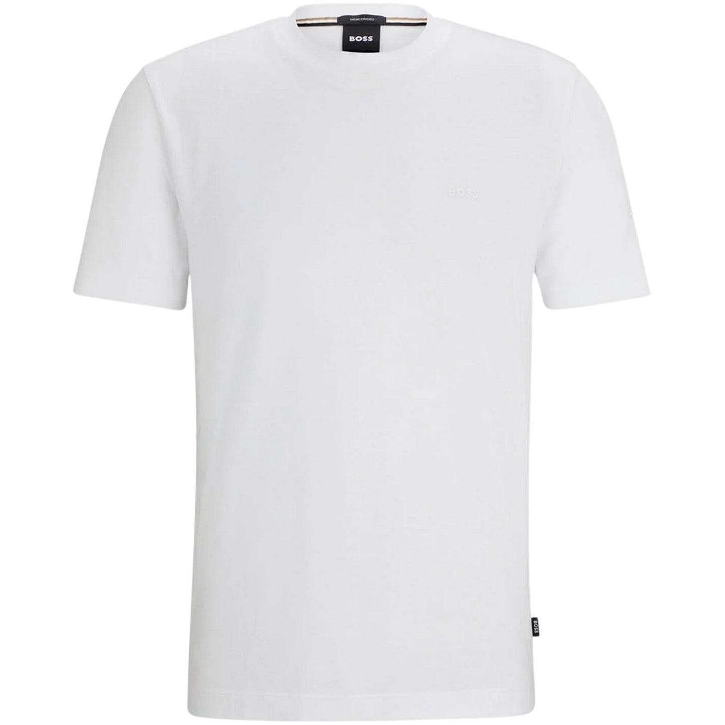 White - Front - Boss Mens Hbb Thompson Tonal Logo T-Shirt