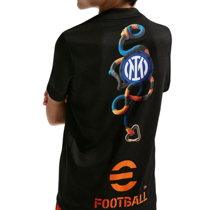 Black-Orange - Side - Nike Childrens-Kids Inter Miami CF Jersey