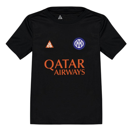 Black-Orange - Front - Nike Childrens-Kids Inter Miami CF Jersey