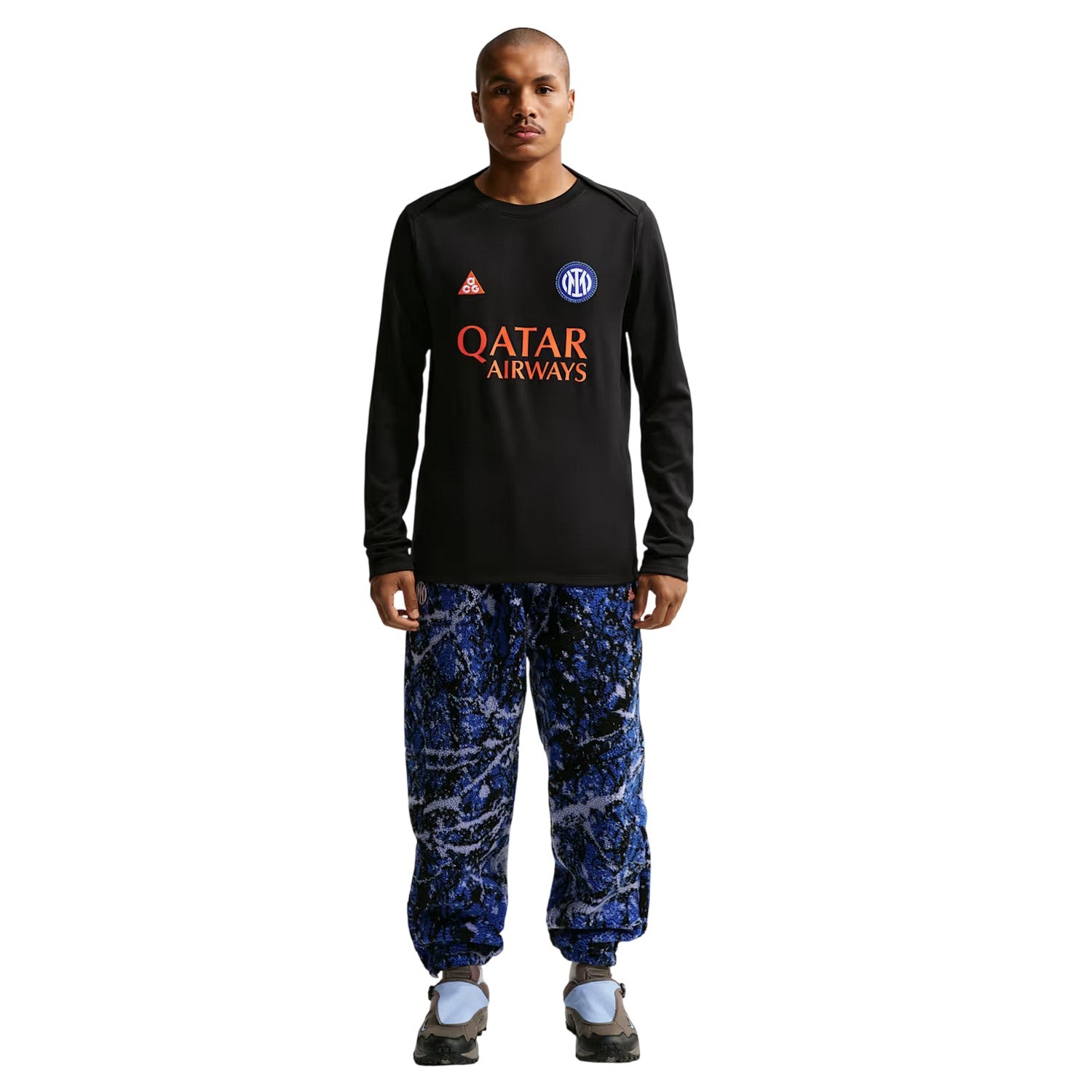 Black-Orange - Pack Shot - Inter Milan FC Mens Nike Drill Top