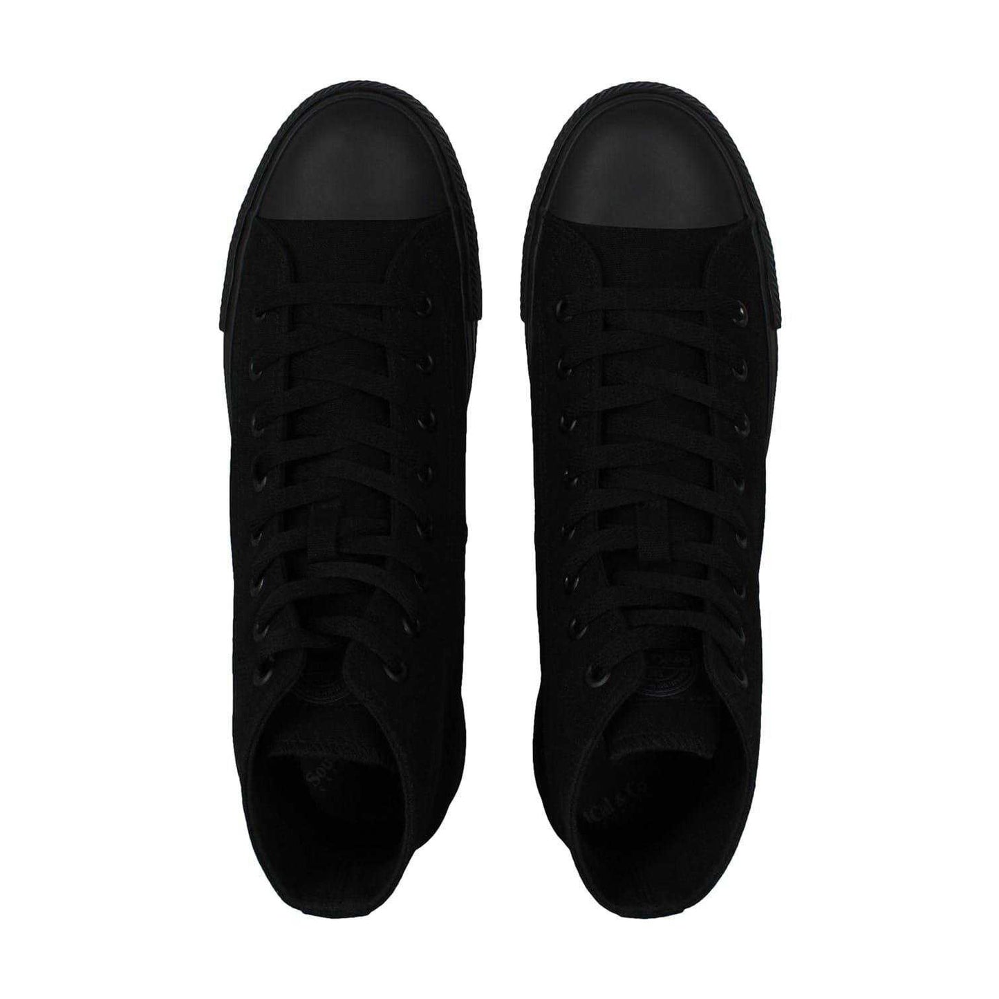 Black - Lifestyle - SoulCal Mens Logo Canvas High Top Trainers