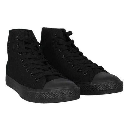 Black - Pack Shot - SoulCal Mens Logo Canvas High Top Trainers