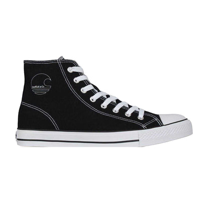 Black-White - Front - SoulCal Mens Logo Canvas High Top Trainers