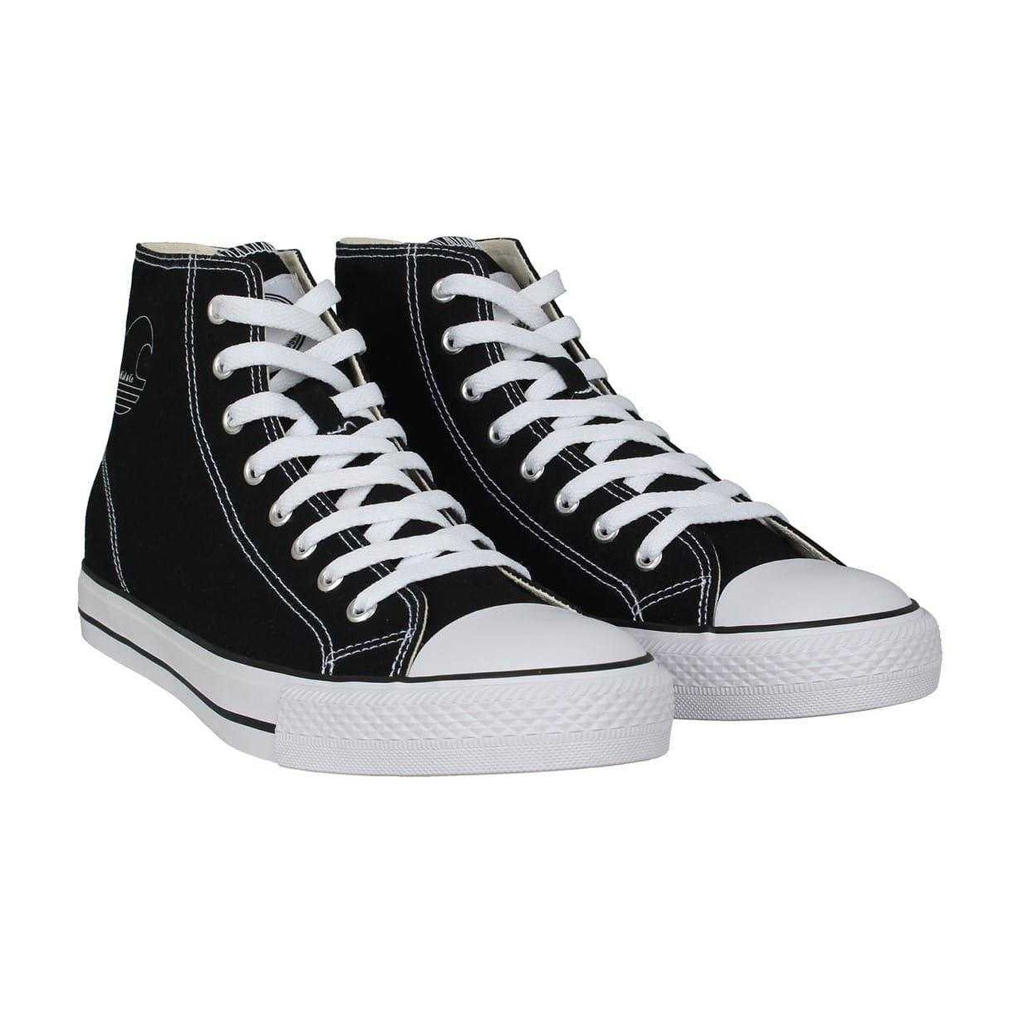 Black-White - Pack Shot - SoulCal Mens Logo Canvas High Top Trainers