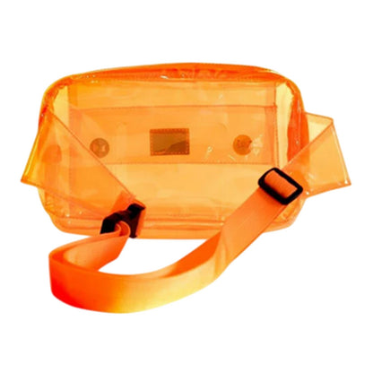 Orange - Back - Spiral Transparent Waist Bag