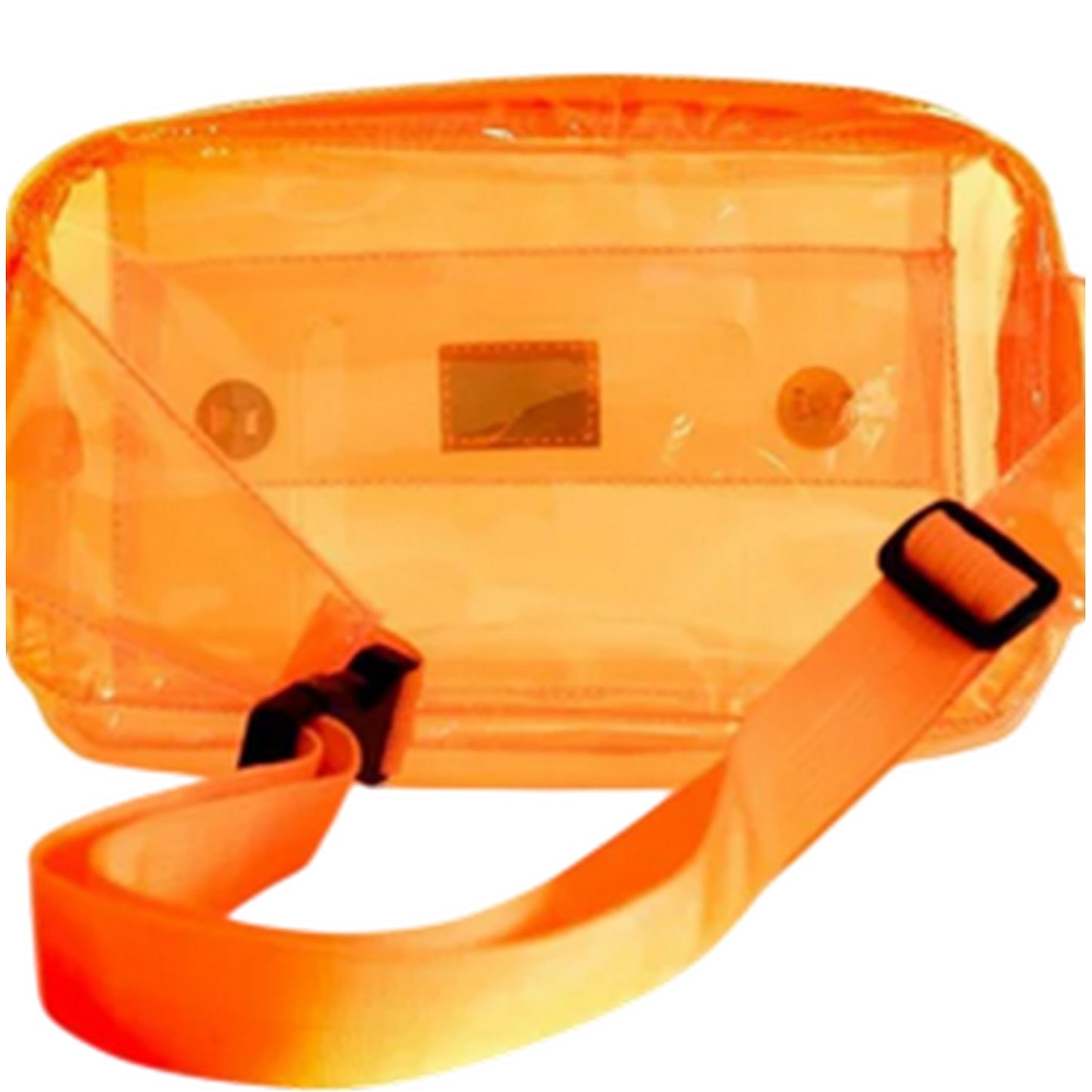 Orange - Side - Spiral Transparent Waist Bag