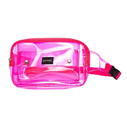 Pink - Front - Spiral Transparent Waist Bag