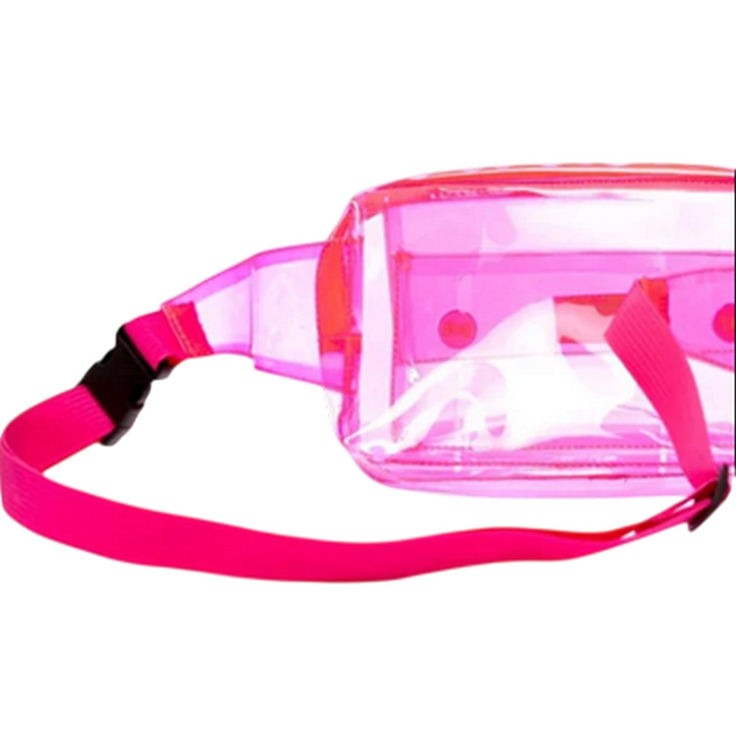Pink - Side - Spiral Transparent Waist Bag