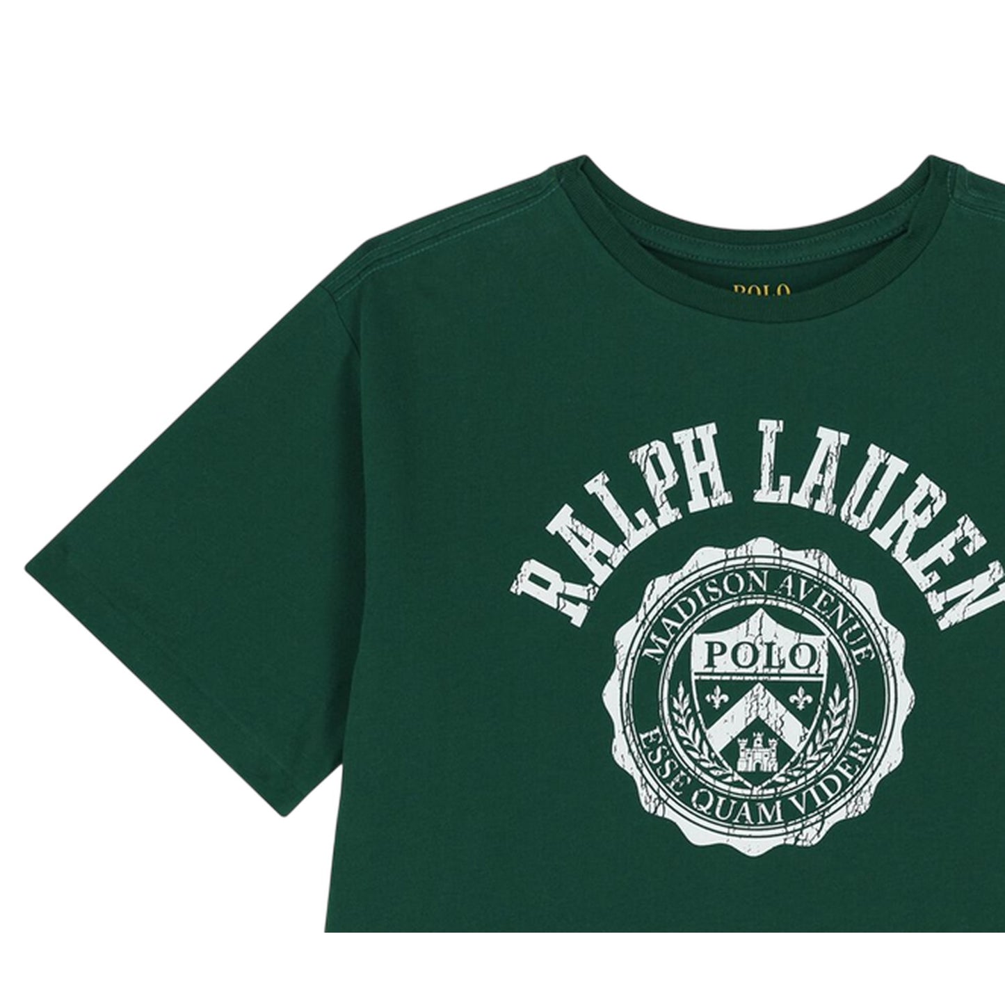 New Forest - Side - Ralph Lauren Girls Polo Logo Crew Neck Crop T-Shirt
