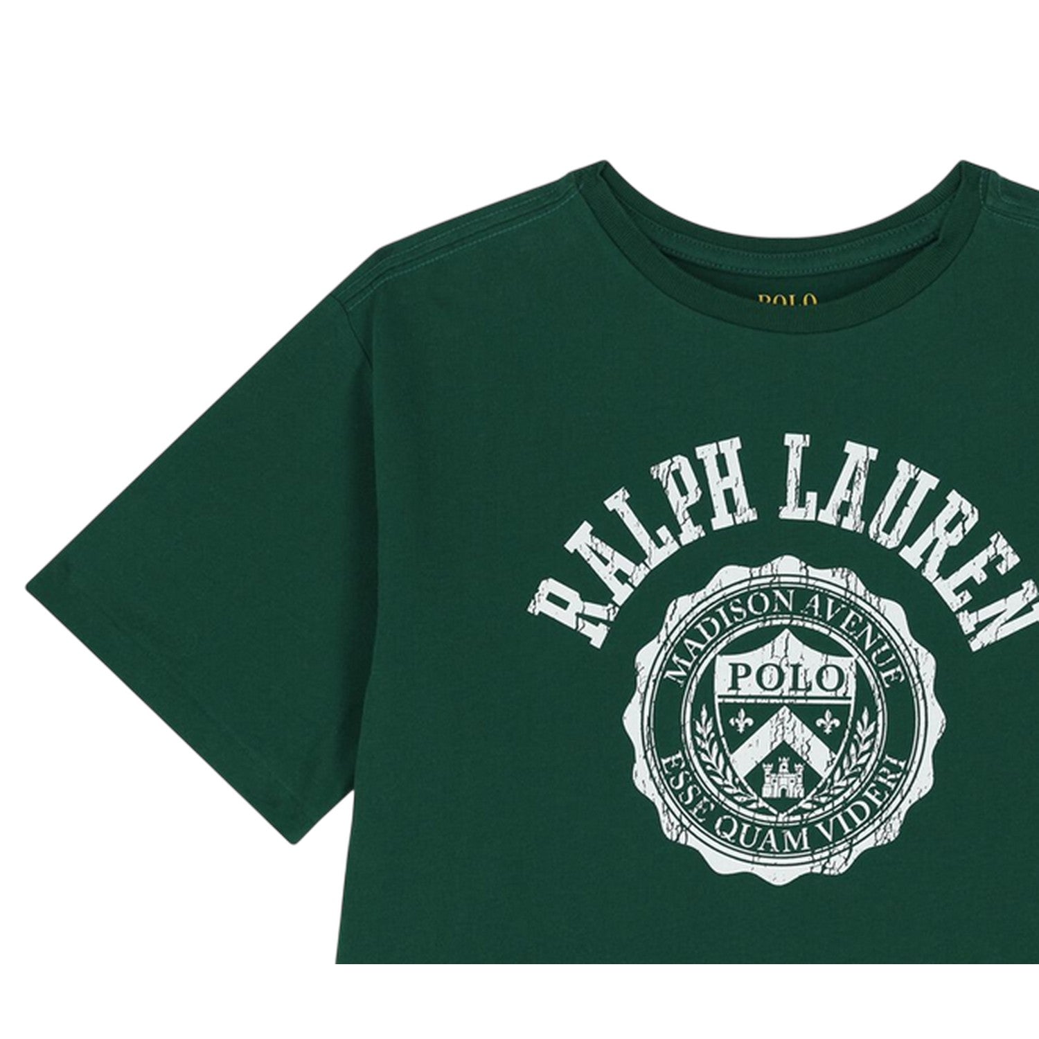 New Forest - Side - Ralph Lauren Girls Polo Logo Crew Neck Crop T-Shirt