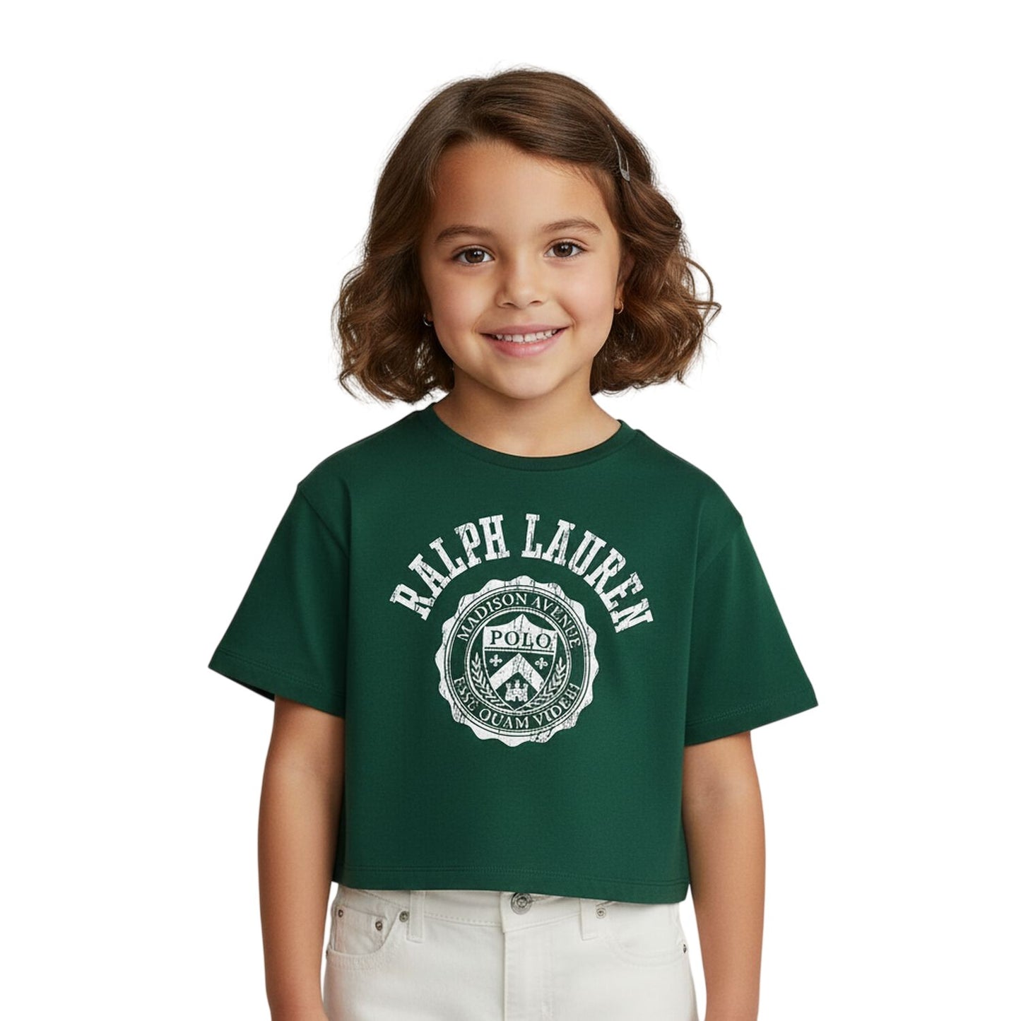 New Forest - Lifestyle - Ralph Lauren Girls Polo Logo Crew Neck Crop T-Shirt