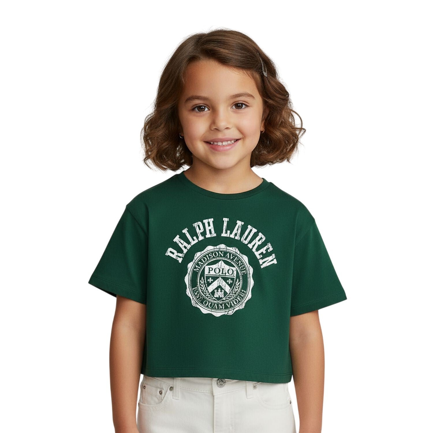 New Forest - Lifestyle - Ralph Lauren Girls Polo Logo Crew Neck Crop T-Shirt