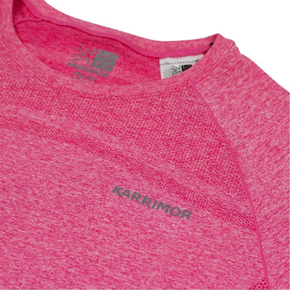 Pink Marl - Side - Karrimor Womens-Ladies Xlite Seamless Running T-Shirt
