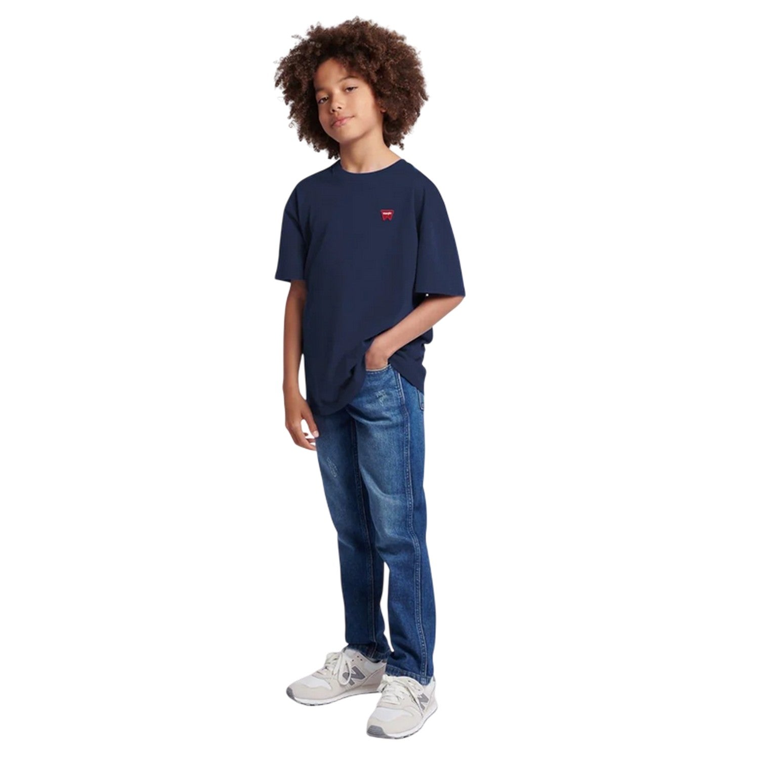 Navy Blazer - Lifestyle - Wrangler Childrens-Kids Festival Badge T-Shirt