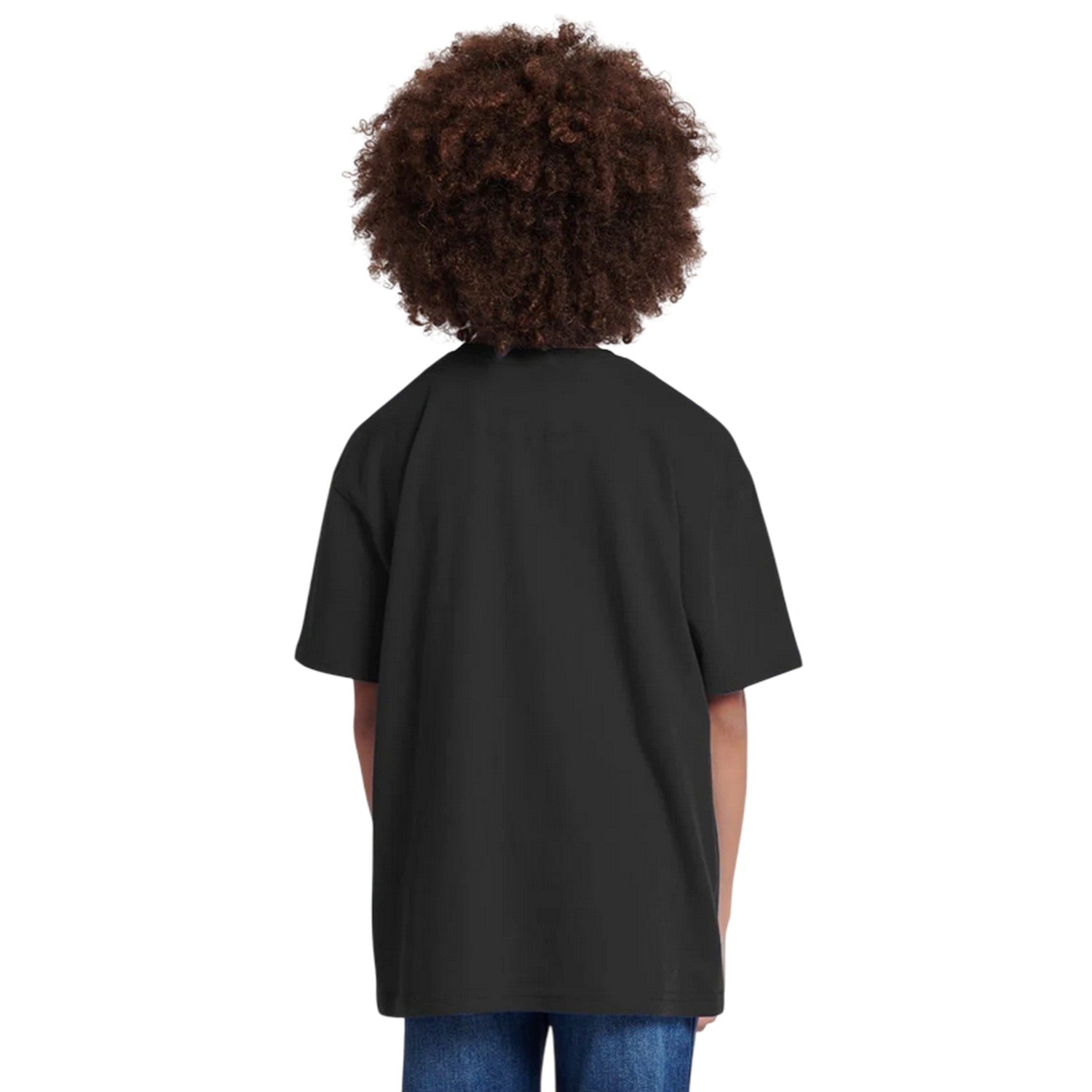 Black - Side - Wrangler Childrens-Kids Festival Badge T-Shirt