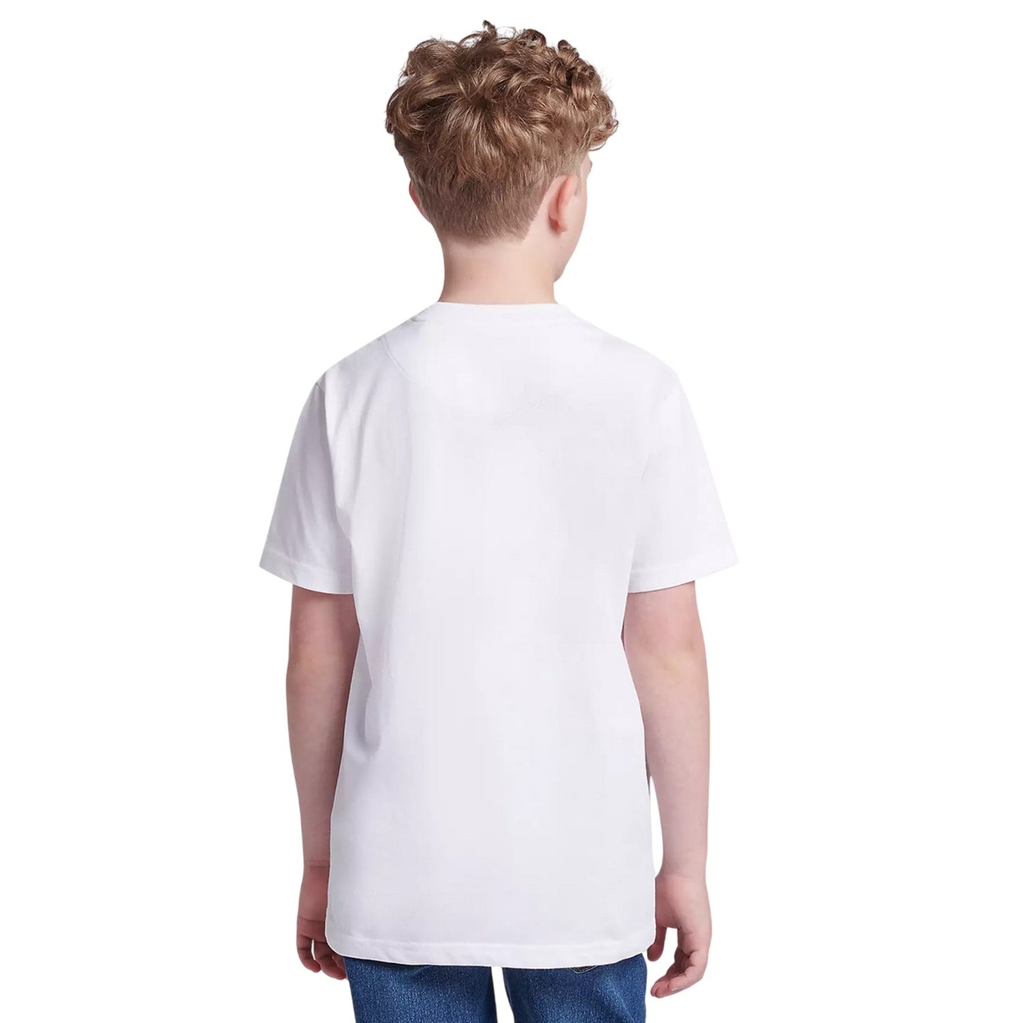 Bright White - Back - Wrangler Childrens-Kids Festival Badge T-Shirt