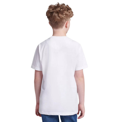 Bright White - Back - Wrangler Childrens-Kids Festival Badge T-Shirt