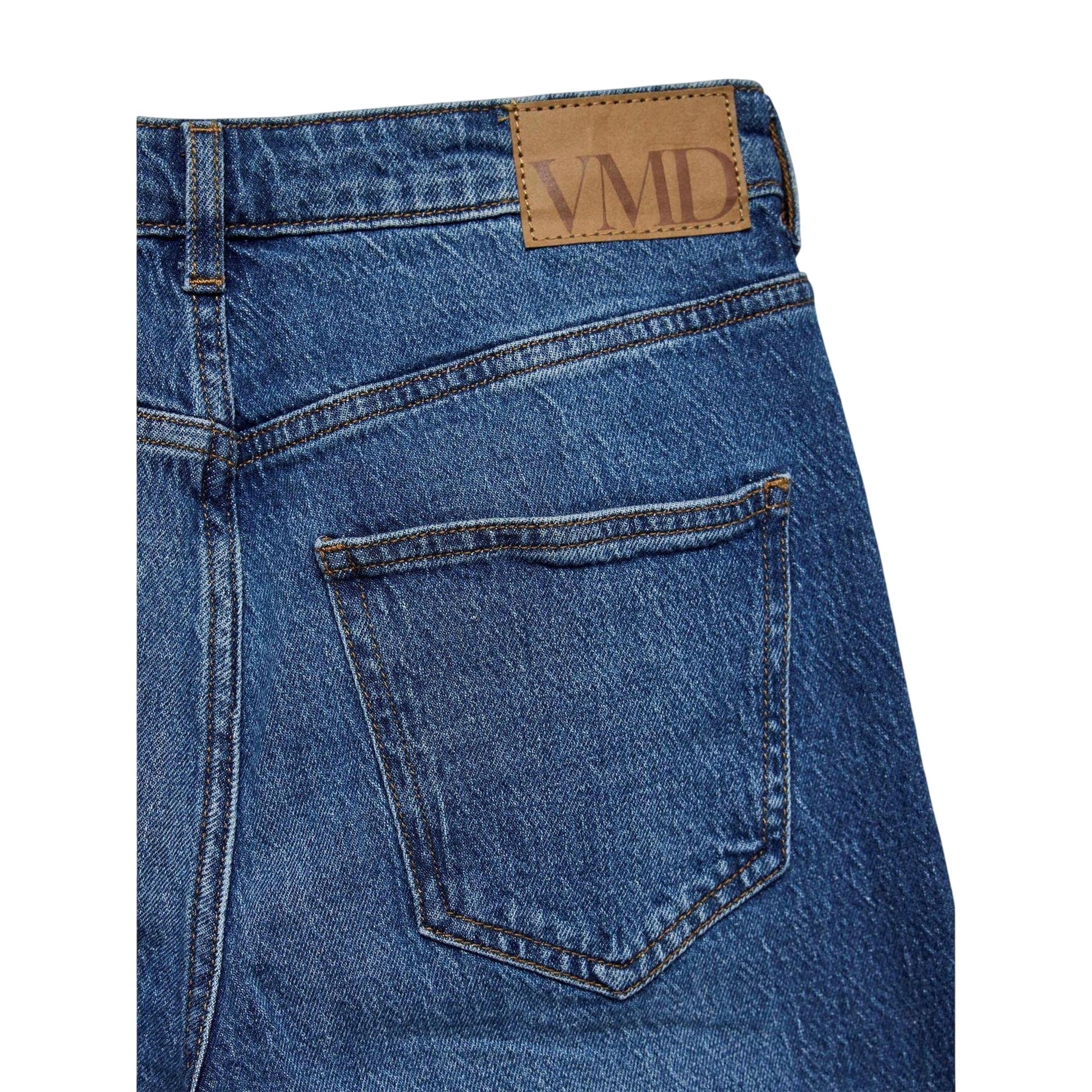 Denim Blue - Side - Vero Moda Womens-Ladies Ra380 Wide Leg Jeans
