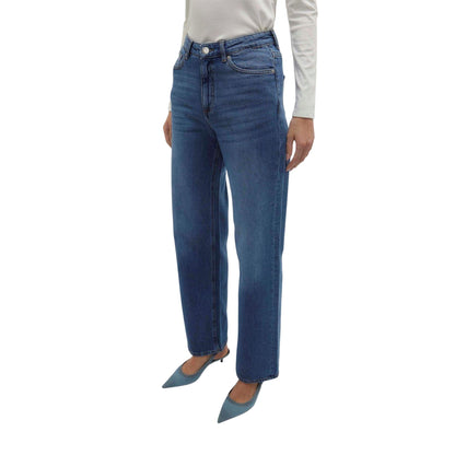 Denim Blue - Lifestyle - Vero Moda Womens-Ladies Ra380 Wide Leg Jeans
