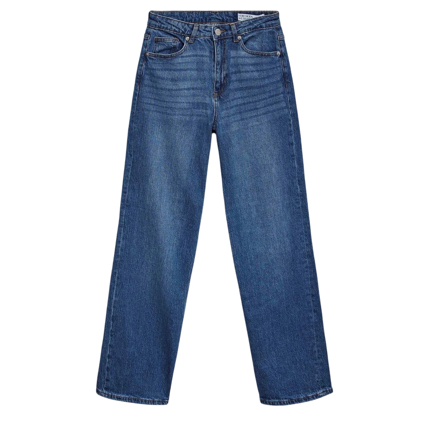 Denim Blue - Front - Vero Moda Womens-Ladies Ra380 Wide Leg Jeans
