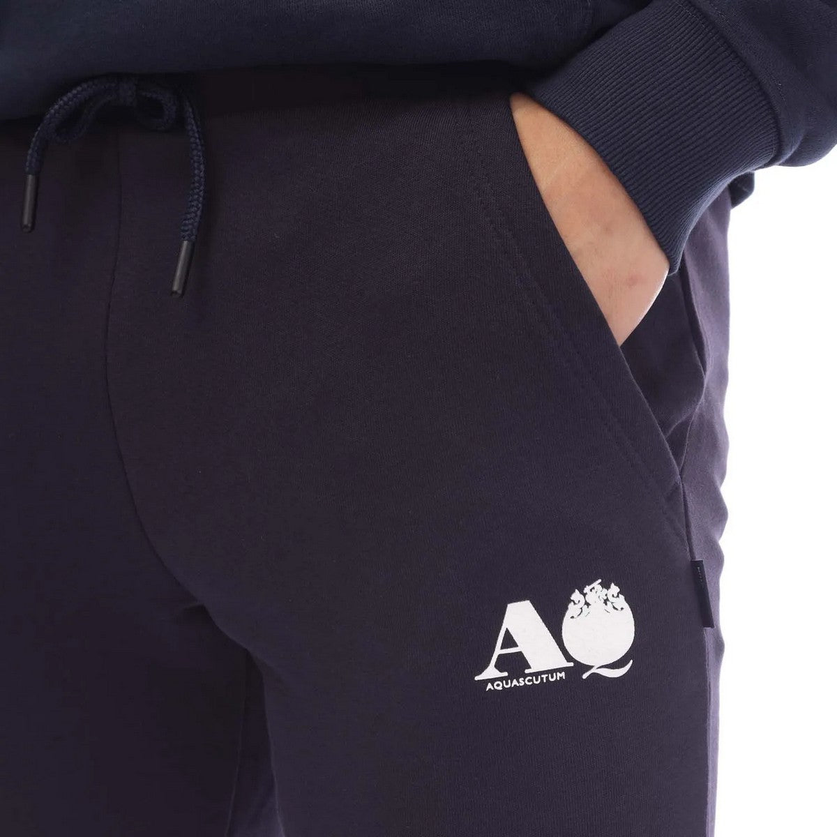 Navy - Lifestyle - Aquascutum Mens Logo Jogging Bottoms