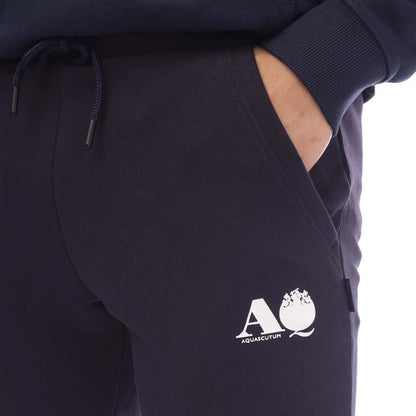 Navy - Lifestyle - Aquascutum Mens Logo Jogging Bottoms