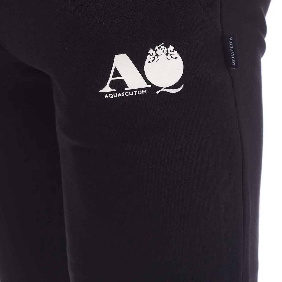 Black - Lifestyle - Aquascutum Mens Logo Jogging Bottoms
