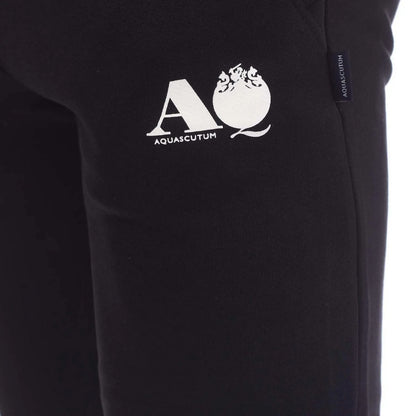 Black - Lifestyle - Aquascutum Mens Logo Jogging Bottoms