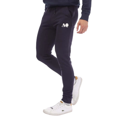 Navy - Front - Aquascutum Mens Logo Jogging Bottoms