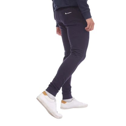 Navy - Back - Aquascutum Mens Logo Jogging Bottoms