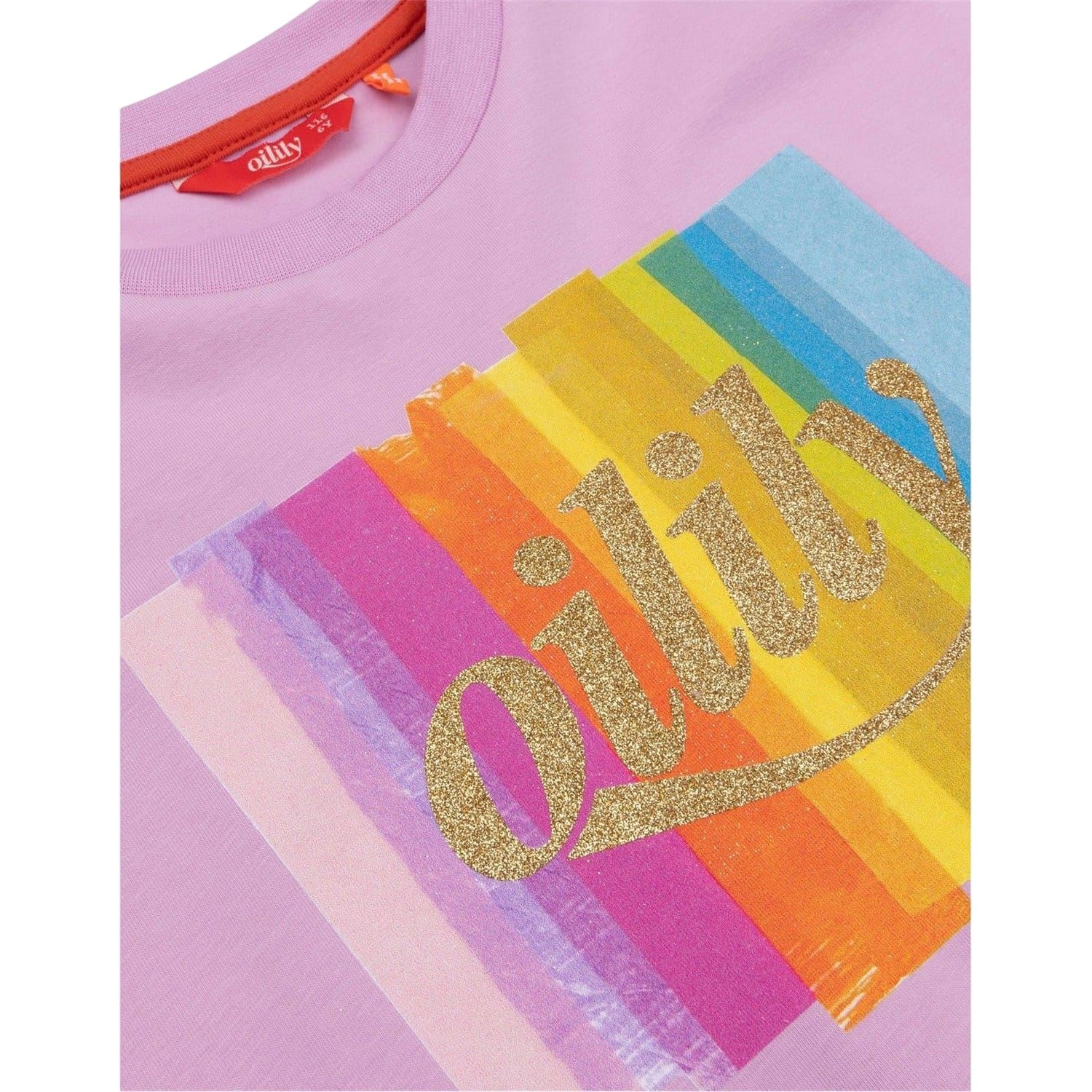 Lilac - Lifestyle - Oilily Girls Bow Frill Crop T-Shirt