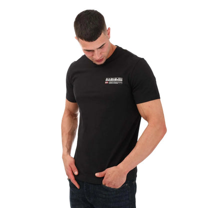 Black - Lifestyle - Napapijri Mens Kasba Logo Crew Neck T-Shirt