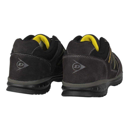 Charcoal-Yellow - Back - Dunlop Mens Austin Leather Steel Toe Cap Safety Boots