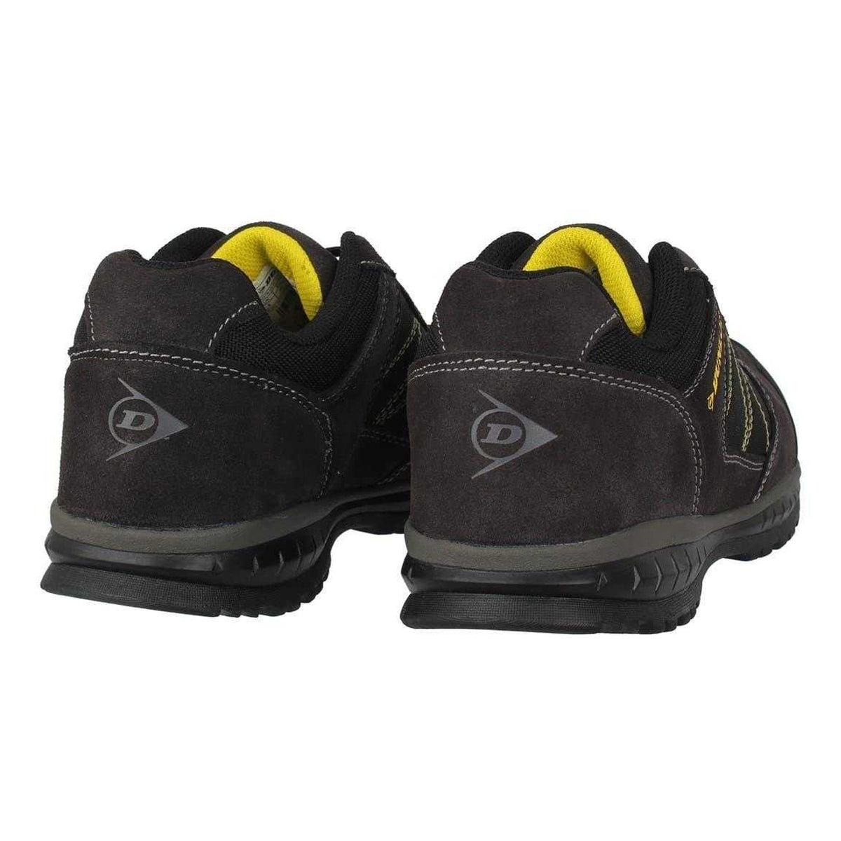 Charcoal-Yellow - Back - Dunlop Mens Austin Leather Steel Toe Cap Safety Boots